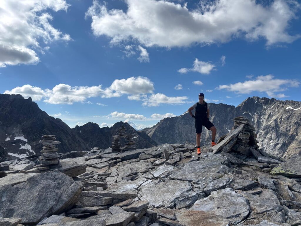 Wanderführerin Daniela auf der Hohen Geige